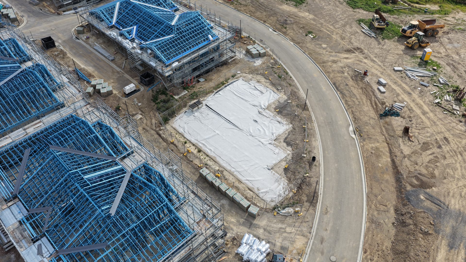 Steel frame construction detail