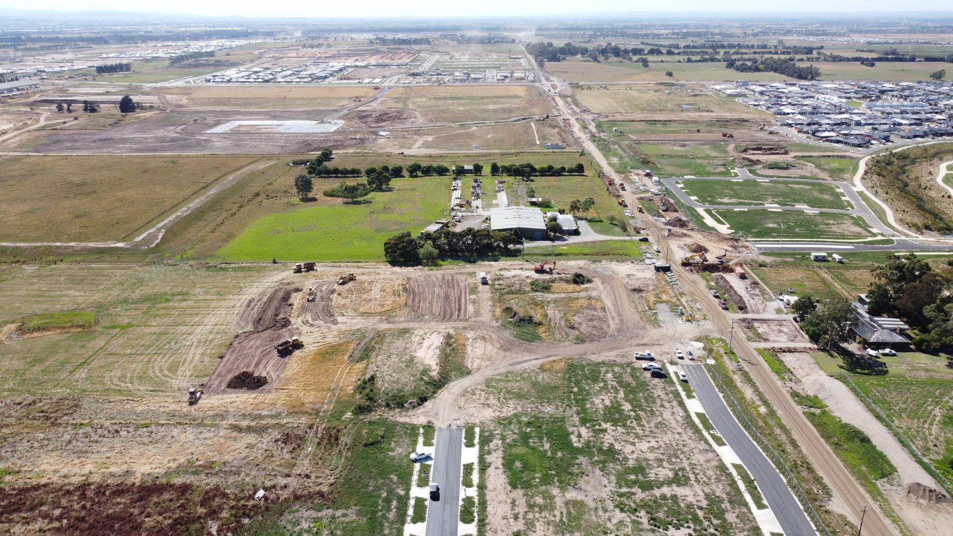 Hardys Road subdivision aerial overview