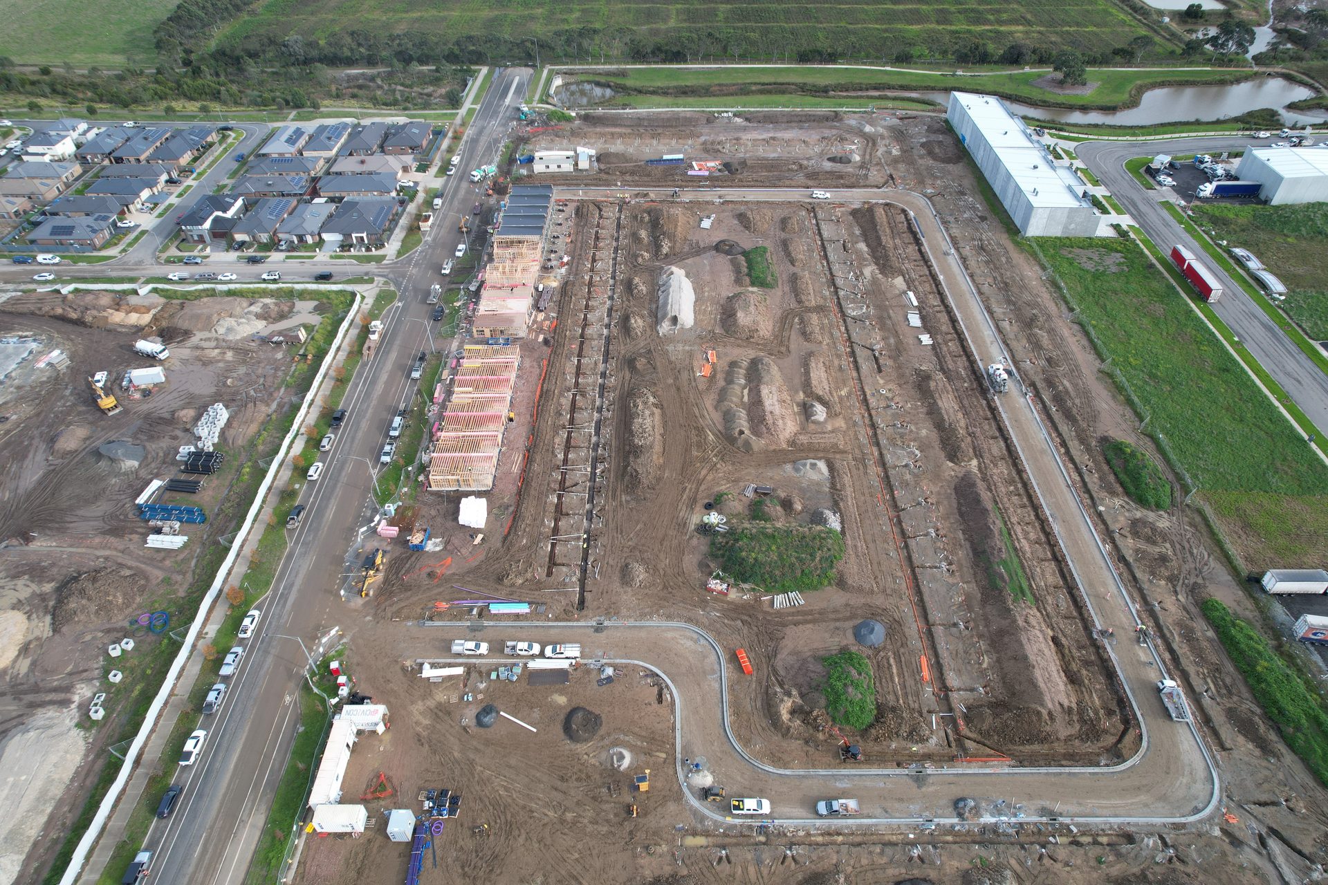 Lewis Street Cranbourne aerial overview