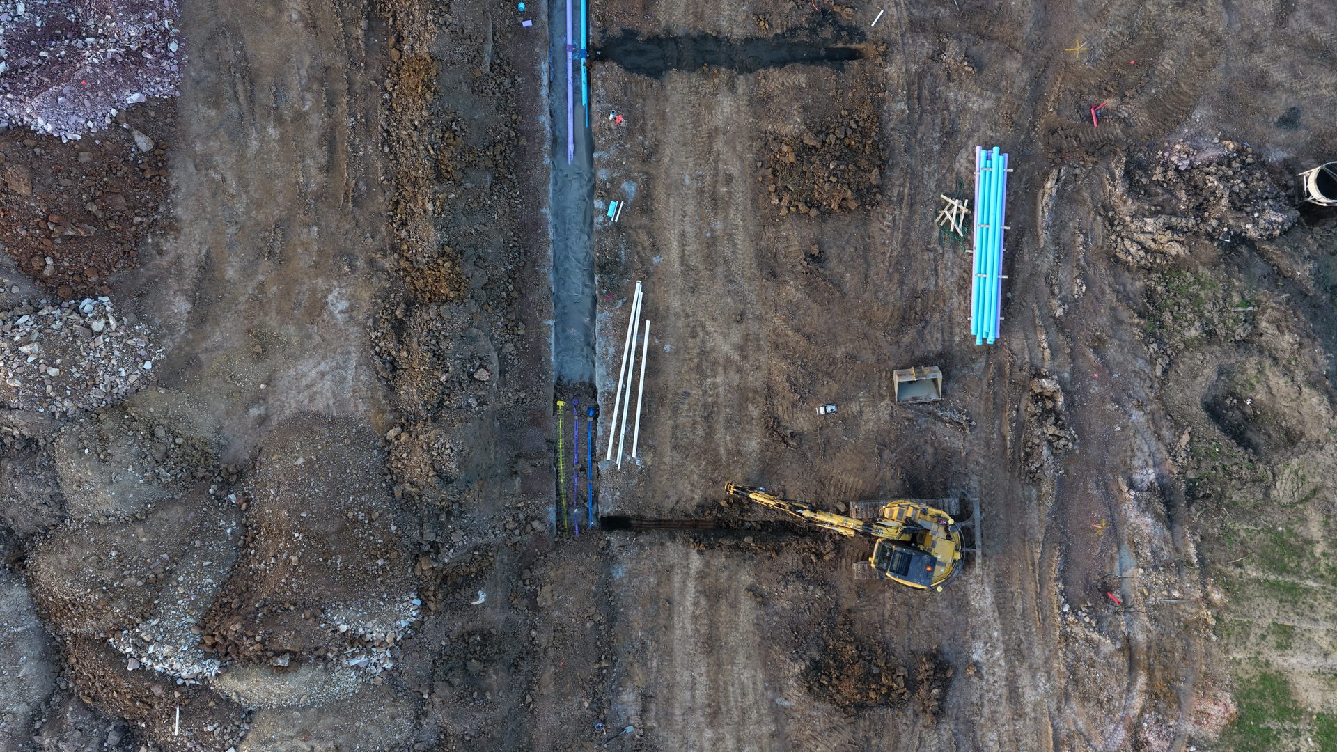 May Road pipeline excavation